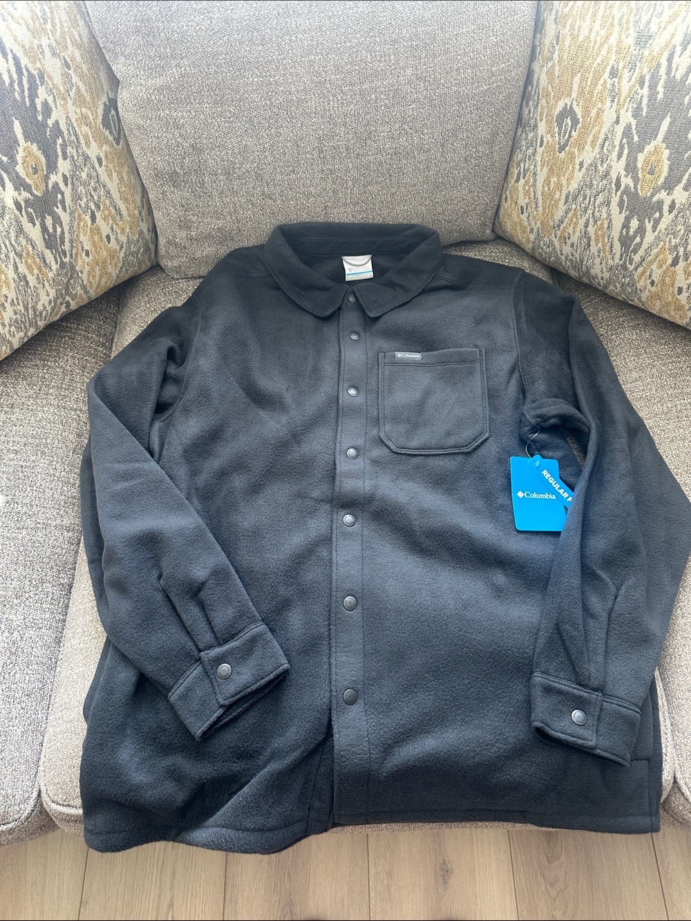 Columbia Men's Black Fleece Shirt Jacket
